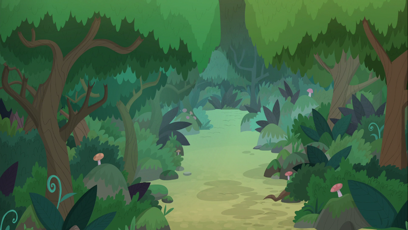 Size: 1366x768 | Tagged: derpibooru import, forest, mushroom, non-compete clause, no pony, path, safe, screencap, tree, vegetation