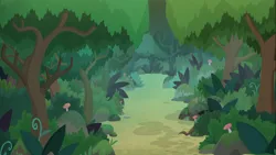 Size: 1366x768 | Tagged: derpibooru import, forest, mushroom, non-compete clause, no pony, path, safe, screencap, tree, vegetation