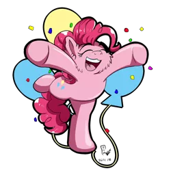 Size: 2000x2000 | Tagged: safe, artist:viejillox64art, derpibooru import, pinkie pie, pony, fluffy, solo, sticker