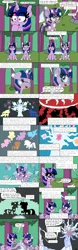 Size: 1500x4800 | Tagged: safe, artist:bjdazzle, derpibooru import, applejack, fluttershy, pinkie pie, princess celestia, princess luna, rainbow dash, rarity, tree of harmony, twilight sparkle, twilight sparkle (alicorn), alicorn, earth pony, pegasus, pony, unicorn, princess twilight sparkle (episode), shadow play, what lies beneath, amazed, artificial intelligence, backstory, best tree, black vine, both cutie marks, cave, chibi, comic, element of generosity, element of honesty, element of kindness, element of laughter, element of loyalty, element of magic, elements of harmony, female, forest, fridge horror, friendship, glow, harsher in hindsight, head, headcanon, heartwarming, hologram, hooves together, implied cutie map, implied sandbar, implied starswirl, implied torture, magic, mane six, mare, princess of friendship, roots, self ponidox, shield, silhouette, sitting, sparkling, starry eyes, teasing, thanks, tree, treelight sparkle, troll, underground, wingding eyes