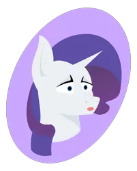 Size: 2412x3000 | Tagged: safe, artist:alltimemine, derpibooru import, rarity, pony, unicorn, bust, female, high res, horn, inkscape, lineless, mare, open mouth, portrait, solo, vector