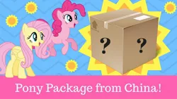 Size: 1280x720 | Tagged: safe, derpibooru import, fluttershy, pinkie pie, pony, box, cardboard box, china