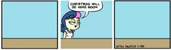 Size: 1280x381 | Tagged: safe, artist:witchtaunter, derpibooru import, edit, bon bon, sweetie drops, pony, equestria girls, christmas, comic, female, garfield, garfield minus garfield, holiday, parody