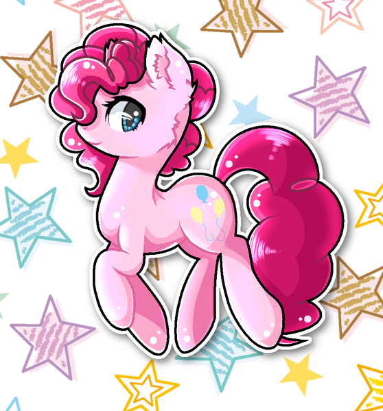 Size: 954x1026 | Tagged: safe, artist:victoriathething, derpibooru import, pinkie pie, earth pony, pony, ear fluff, female, looking at you, mare, solo