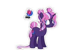 Size: 2800x1900 | Tagged: safe, artist:antiwalkercassie, derpibooru import, oc, pony, unicorn, female, magical lesbian spawn, mare, offspring, parent:princess luna, parent:tempest shadow, parents:tempestluna, simple background, solo, transparent background