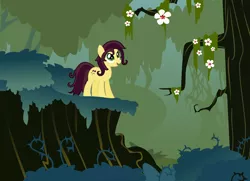 Size: 3500x2533 | Tagged: safe, artist:breadking, derpibooru import, oc, oc:orchid, earth pony, pony, everfree forest, female, mare, solo, tree, vector