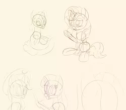 Size: 954x837 | Tagged: safe, artist:litrojia, derpibooru import, applejack, fluttershy, pistachio, rarity, twilight sparkle, twilight sparkle (alicorn), alicorn, earth pony, pony, unicorn, best gift ever, female, male, sketch