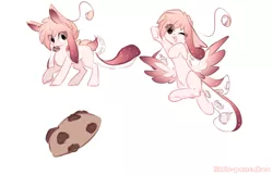 Size: 1920x1233 | Tagged: safe, artist:little-sketches, derpibooru import, oc, oc:keiko, unofficial characters only, original species, pony, beru pony, chibi, cookie, female, food, mare, solo