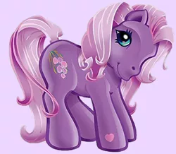 Size: 300x261 | Tagged: safe, artist:skywlshes, derpibooru import, wysteria, earth pony, pony, cute, g3, g3betes, heart, smiling, solo