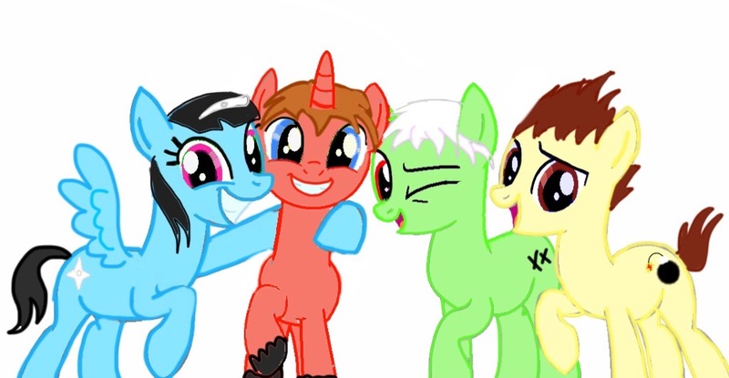 1517198 Safe Artist Volcanicdash Derpibooru Import Oc Oc 789 Oc Ramai Oc Saur Oc Smashpro Pegasus Pony Unicorn Series Memebusters Base Used Dialogue Dialogue In The Description Friendship Group One Eye Closed Wink Twibooru<script async src=