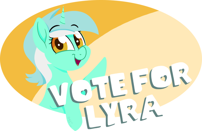 Size: 1982x1292 | Tagged: safe, artist:binkyt11, derpibooru import, lyra heartstrings, pony, unicorn, derpibooru, female, looking at you, mare, medibang paint, meta, simple background, solo, the great derpi election of 2018, transparent background, voting