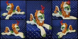 Size: 2000x1000 | Tagged: artist:burgunzik, autumn blaze, derpibooru import, irl, kirin, photo, plushie, prone, safe, solo, sounds of silence