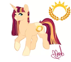 Size: 2900x2500 | Tagged: safe, artist:mah521, derpibooru import, oc, unofficial characters only, pony, unicorn, female, mare, offspring, one eye closed, parent:sunburst, parent:twilight sparkle, parents:twiburst, simple background, solo, white background, wink
