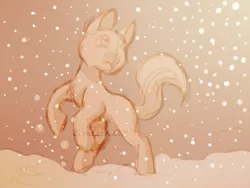 Size: 800x600 | Tagged: safe, artist:zobaloba, derpibooru import, oc, pony, advertisement, any gender, any species, auction, commission, happy, simple background, sketch, snow, solo, your character here