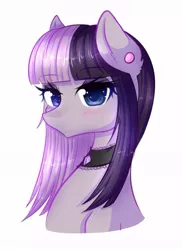 Size: 763x1046 | Tagged: safe, artist:fluffymaiden, derpibooru import, oc, unofficial characters only, pony, choker, female, mare, solo