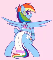 Size: 2634x3006 | Tagged: safe, artist:graphene, derpibooru import, rainbow dash, pegasus, pony, adorasexy, chel, chubby, chubby dash, clothes, cute, ear piercing, earring, female, jewelry, mare, piercing, sexy, simple background, solo, stupid sexy rainbow dash, the road to el dorado