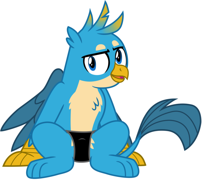 Size: 11320x10175 | Tagged: suggestive, alternate version, artist:ejlightning007arts, derpibooru import, edit, gallus, gryphon, what lies beneath, absurd resolution, clothes, male, open mouth, simple background, sitting, solo, solo male, speedo, swimsuit, transparent background, vector