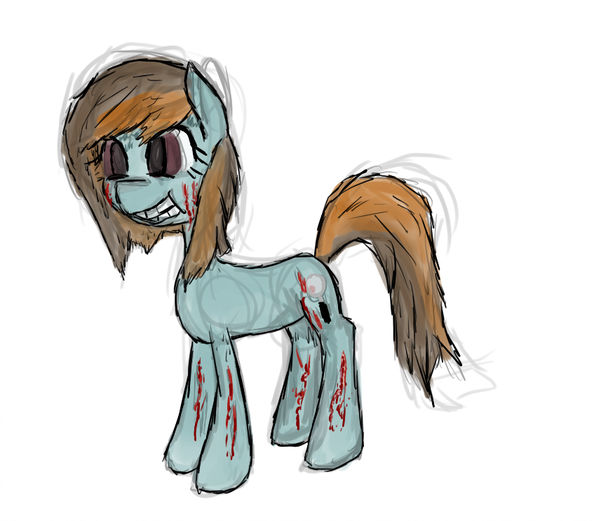 Size: 600x521 | Tagged: grimdark, artist:restartbob, deleted from derpibooru, derpibooru import, oc, oc:mercury vapour, unofficial characters only, earth pony, pony, blood, cut, gritted teeth, self harm, solo, teeth