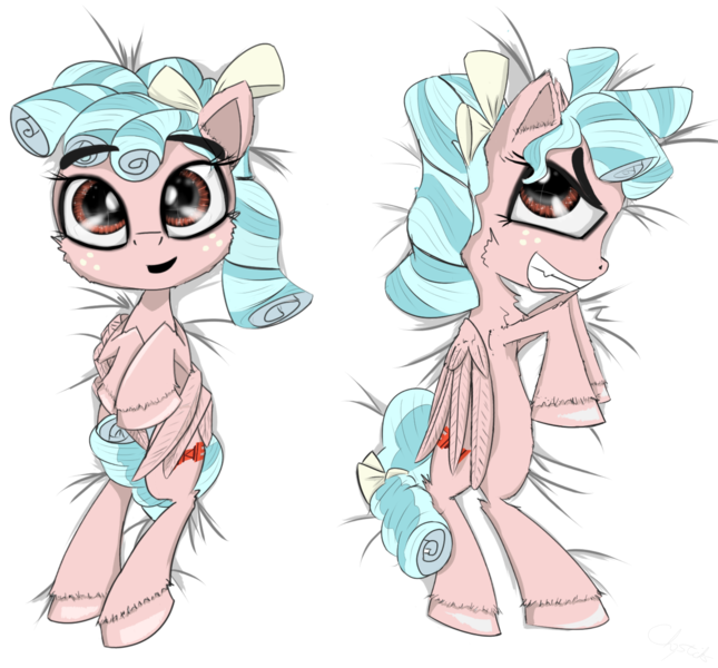 Size: 2000x1861 | Tagged: safe, artist:chopsticks, derpibooru import, cozy glow, pegasus, pony, adorabolical, body pillow, body pillow design, bow, cheek fluff, chest fluff, cozybetes, cute, ear fluff, evil grin, female, freckles, grin, hair bow, hoof fluff, mare, older, older cozy glow, ponytail, pure concentrated unfiltered evil of the utmost potency, pure unfiltered evil, smiling, solo