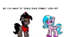 Size: 647x319 | Tagged: suggestive, derpibooru import, king sombra, silverstream, hippogriff, pony, unicorn, pony town, blushing, crack shipping, crown, female, image, jewelry, king sombra does love stairs, male, png, regalia, shipping, simple background, sombra eyes, sombrastream, stairs, straight, text, that hippogriff sure does love stairs, that pony sure does love stairs, white background
