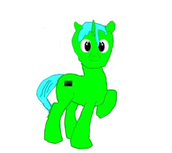 Size: 900x800 | Tagged: safe, artist:joeydr, derpibooru import, oc, oc:green byte, unofficial characters only, pony, unicorn, 2019 community collab, derpibooru community collaboration, looking at you, male, raised hoof, simple background, solo, stallion, transparent background