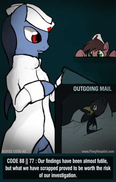 Size: 1223x1920 | Tagged: safe, artist:ponyhospital, derpibooru import, oc, pony, explicit source, mail, soon to be dead source