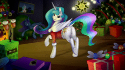 Size: 1920x1080 | Tagged: suggestive, artist:eqamrd, derpibooru import, edit, princess celestia, princess luna, queen chrysalis, smooze, alicorn, parasprite, pony, 60 fps, adorasexy, alicorn strength, animated, bedroom eyes, both cutie marks, bouncing, butt, celebration, christmas, christmas tree, clothes, cute, cutelestia, cutie mark, dancing, decoration, dock, drunk, featureless crotch, female, females only, fireplace, glare, holiday, horn, horn impalement, lidded eyes, looking at you, looking back, looking back at you, lunabetes, majestic as fuck, mare, meme, missing accessory, music, party hard, pekaface, plot, praise the sun, present, prone, raised hoof, raised leg, royal sisters, screen shake, sexy, shaking, sound, stomping, sunbutt, tree, underhoof, wall of tags, wavy mouth, webm