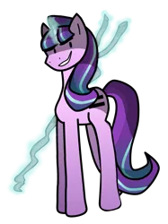 Size: 1280x1707 | Tagged: safe, artist:melontimeyay12, derpibooru import, starlight glimmer, pony, unicorn, the cutie map, equal cutie mark, glowing horn, horn, s5 starlight, smiling, smirk, solo, staff, staff of sameness