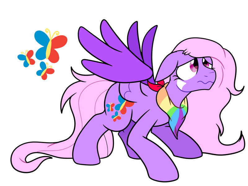 Size: 1600x1200 | Tagged: safe, artist:acluigiyoshi, derpibooru import, oc, oc:flitterdash, pegasus, pony, female, magical lesbian spawn, mare, offspring, parent:fluttershy, parent:rainbow dash, parents:flutterdash, simple background, solo, transparent background