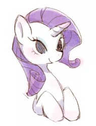 Size: 239x314 | Tagged: safe, artist:sa-eku, derpibooru import, rarity, pony, unicorn, female, mare, simple background, solo, white background