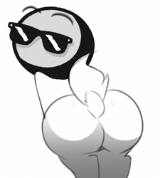 Size: 456x506 | Tagged: suggestive, artist:angrylittlerodent, derpibooru import, pony, animated, eyebrow wiggle, frame by frame, gif, sketch, the ass was fat, tumblr anon, twerking