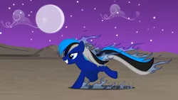 Size: 5679x3194 | Tagged: safe, artist:tsabak, derpibooru import, oc, oc:blue flame, earth pony, pony, female, fire, mare, night, running, solo, vector