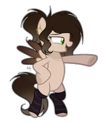 Size: 1280x1526 | Tagged: safe, artist:mintoria, derpibooru import, oc, oc:sleep chocolate, pegasus, pony, base used, clothes, female, mare, socks, solo, striped socks, two toned wings, wings
