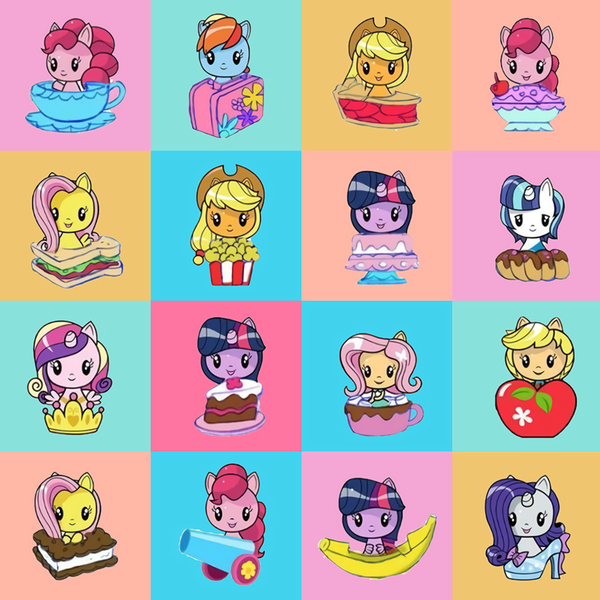 Size: 800x800 | Tagged: safe, derpibooru import, official, applejack, fluttershy, pinkie pie, rainbow dash, rarity, shining armor, twilight sparkle, equestria girls, apple, banana, berry, cake, clothes, crown, cutie mark crew, food, jewelry, official art, party cannon, pie, regalia, sandwich, shoes, toy