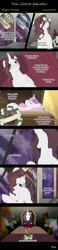 Size: 431x1853 | Tagged: safe, artist:anormaladn, derpibooru import, sweetie belle, oc, pony, unicorn, comic:from child to godmother, alcohol, christmas wreath, comic, false death, mob boss, older, wine, wreath