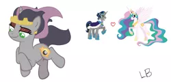 Size: 1024x490 | Tagged: safe, artist:littlebizzle, derpibooru import, king sombra, princess celestia, oc, oc:solar flare, pony, celestibra, female, good king sombra, male, offspring, parent:king sombra, parent:princess celestia, parents:celestibra, shipping, straight