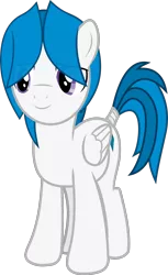 Size: 1081x1767 | Tagged: safe, artist:frownfactory, derpibooru import, oc, oc:stratagem, unofficial characters only, pegasus, pony, 2019 community collab, derpibooru community collaboration, .svg available, blue mane, blue tail, cutie mark, male, purple eyes, simple background, solo, stallion, svg, tail wrap, transparent background, two toned mane, two toned tail, vector, wings