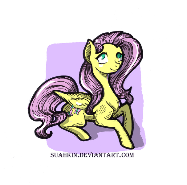 Size: 3965x3921 | Tagged: safe, artist:suahkin, derpibooru import, fluttershy, pegasus, pony, female, mare, solo