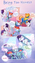 Size: 1080x1920 | Tagged: safe, artist:olivecow, derpibooru import, fleetfoot, rainbow dash, soarin', spitfire, pegasus, pony, brutal honesty, butt, casket, clothes, coffin, comic, dead, death, female, funeral, implied murder, male, old cutie mark, plot, shipping, soarinfire, straight, too dumb to live, uniform, wing hands, wings, wonderbolts uniform, 👌