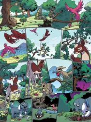 Size: 768x1024 | Tagged: animamulet, artist:pencils, beaver, best deer, bird, deer, derpibooru import, dog, hawk, idw, jewelry, no pony, pendant, preview, puppy, safe, spoiler:comic, spoiler:comic73, squirrel