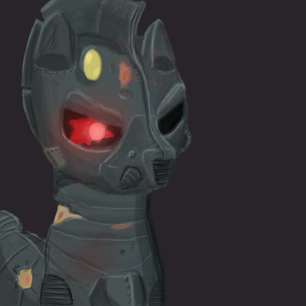 Size: 894x894 | Tagged: safe, artist:thatseven, derpibooru import, oc, oc:titan, unofficial characters only, pony, fallout equestria, fallout equestria: broken bonds, fanfic, armor, fanfic art, power armor, simple background, solo