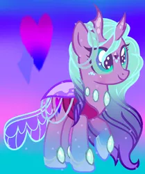 Size: 1084x1294 | Tagged: safe, artist:parisa07, derpibooru import, oc, oc:star dust fall, changepony, hybrid, pony, female, interspecies offspring, offspring, parent:starlight glimmer, parent:thorax, parents:glimax, solo