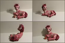 Size: 1721x1157 | Tagged: safe, artist:exclusionzone, derpibooru import, pinkie pie, earth pony, pony, apple, craft, female, food, irl, mare, photo, sculpture, side, solo