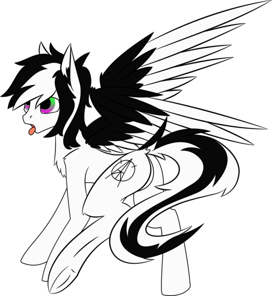 Size: 1024x1113 | Tagged: safe, artist:bitrate16, derpibooru import, oc, oc:aztek white, unofficial characters only, pegasus, pony, black and white, grayscale, monochrome, simple background, solo, transparent background, vector, white pony
