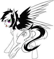 Size: 1024x1113 | Tagged: safe, artist:bitrate16, derpibooru import, oc, oc:aztek white, unofficial characters only, pegasus, pony, black and white, grayscale, monochrome, simple background, solo, transparent background, vector, white pony