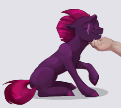 Size: 680x605 | Tagged: animated, artist:silfoe, artist:szafir87, behaving like a dog, broken horn, chin scratch, cute, derpibooru import, female, fizzlepop berrytwist, gif, hand, hnnng, horn, human, mare, petting, safe, silfoe is trying to murder us, simple background, tempestbetes, tempest shadow, weapons-grade cute