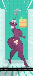 Size: 742x1704 | Tagged: artist needed, suggestive, derpibooru import, edit, cheerilee, anthro, earth pony, plantigrade anthro, ass, big breasts, bikini, breasts, busty cheerilee, butt, clothes, female, floppy ears, flowerbutt, lifeguard, shower, smiling, solo, solo female, swimsuit, the ass was fat, thick, wide hips
