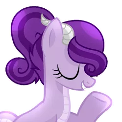 Size: 692x694 | Tagged: safe, artist:sapphireartemis, derpibooru import, oc, oc:tanzanite, dracony, dragon, hybrid, pony, bust, female, interspecies offspring, offspring, parent:rarity, parent:spike, parents:sparity, portrait, simple background, solo, transparent background