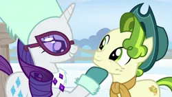 Size: 1280x720 | Tagged: safe, derpibooru import, screencap, pistachio, rarity, pony, best gift ever