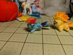 Size: 4032x3024 | Tagged: safe, artist:tinyequine, derpibooru import, rainbow dash, spitfire, pony, plushie, sarubobo